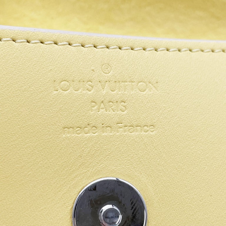 LOUIS VUITTON ルイヴィトン メガネケース エテュイ・リュネット GI0388 ホワイト イエロー ダミエアズール レザー ユニセックス