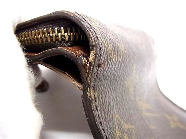 LOUIS VUITTON ルイヴィトン 二つ折り財布 モノグラム コンパクト ジップ M61667 ブラウン PVC レザー ユニセックス ゴールド金具