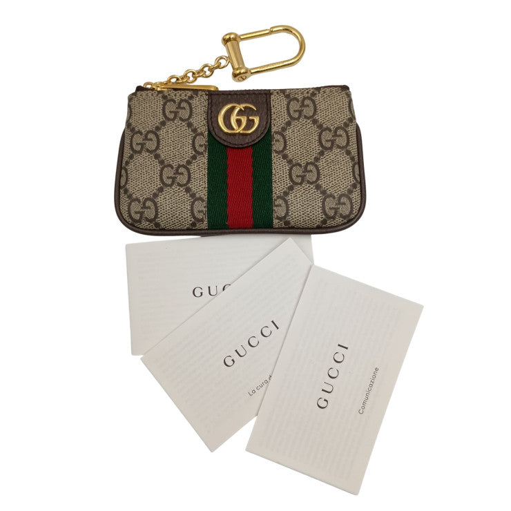 GUCCI グッチ コインケース オフィディア 671722 ベージュ ブラウン系 GGスプリーム ユニセックス ゴールド金具 美品