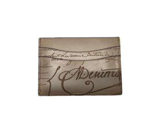 Berluti ベルルッティ カードケース バンブー カリグラフィ ブラウン系 スクリットレザー ユニセックス 新品未使用展示品