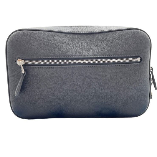 dunhill ダンヒル クラッチバッグ セカンドバッグ ブラック系 レザー メンズ リストレット シルバー金具 クラッチバッグ 美品