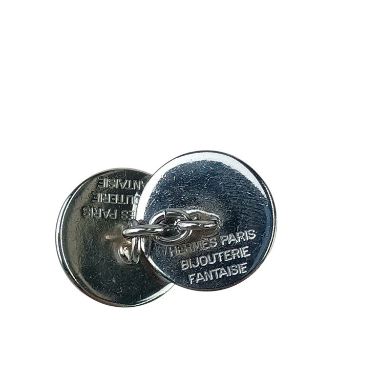 HERMES エルメス カフス BIJOUTERIE FANTAISIE セリエ チェーン カフリンクス シルバー メタル メンズ 美品