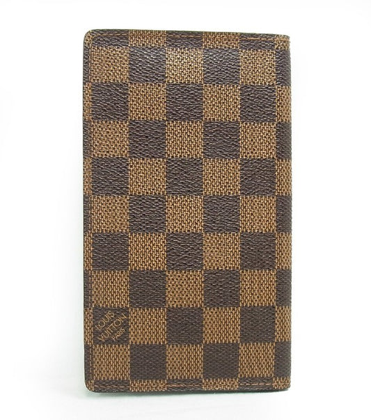 LOUIS VUITTON ルイヴィトン 手帳カバー ダミエ アジェンダ ポッシュ R20703 エベヌ系 PVC レザー ユニセックス 美品