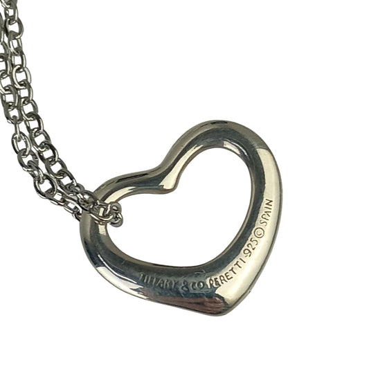 Tiffany&Co. ティファニー ネックレス エルサペレッティ オープンハート シルバー系 SV925 レディース 美品