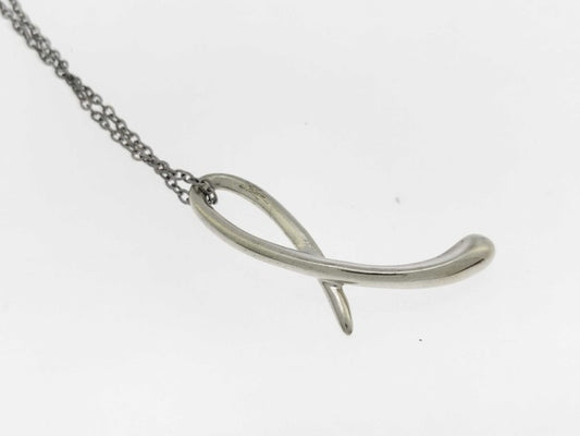 Tiffany&Co. ティファニー ネックレス エルサペレッティ アルファベット レター I ネックレス系 SV925 ステンレス レディース