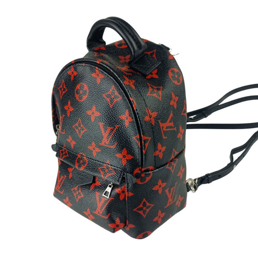 LOUIS VUITTON ルイヴィトン リュック/バックパック パームスプリングス バックパック MINI M41457 ブラック レッド系 モノグラム アンフラルージュ レディース シルバー金具 美品