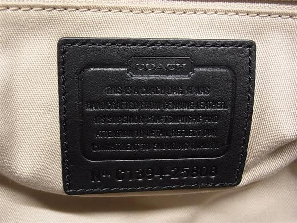 COACH コーチ ハンドバッグ 25808 グレージュ系×ブラック系 レザー レディース タッセル 美品
