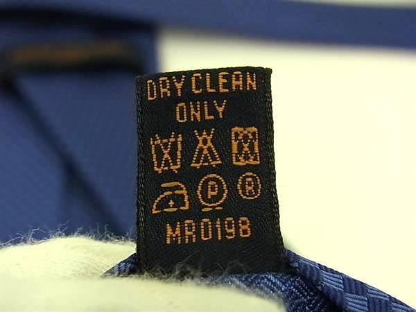 LOUIS VUITTON ルイヴィトン ネクタイ クラヴァット マイクロ ダミエ 8CM M78747 ブルーモワイヤン系 シルク100% メンズ 超美品