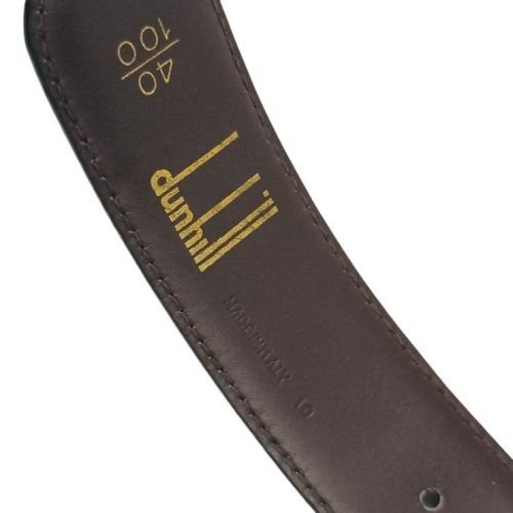 dunhill ダンヒル ベルト ブラック ブラウン系 レザー メンズ リバーシブル 美品