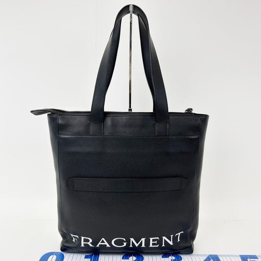 BVLGARI ブルガリ トートバッグ フラグメントデザインコラボ ブラック系 レザー メンズ シルバー金具 美品