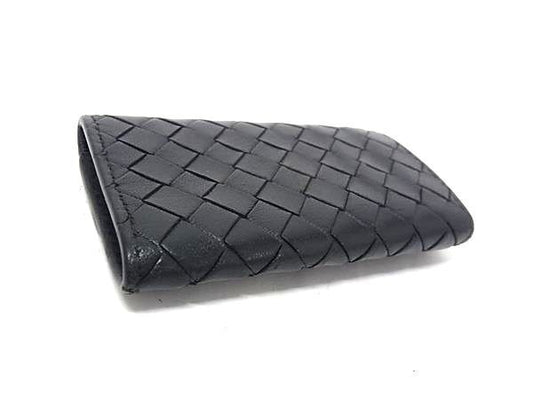BOTTEGA VENETA ボッテガヴェネタ キーケース イントレチャート 339336 ブラック系 レザー ユニセックス 4連 美品