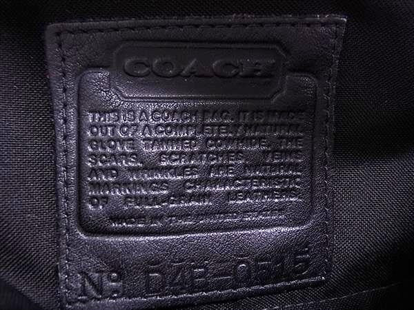 COACH コーチ ウエストポーチ ウエストバッグ 0515 ブラック系 グラブタンレザー ユニセックス オールドコーチ 美品