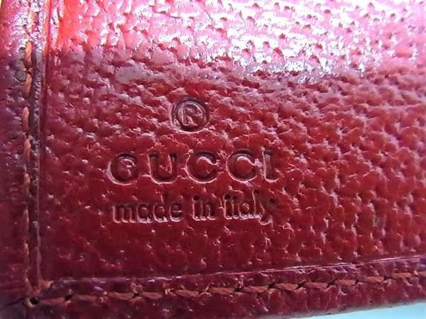 GUCCI グッチ 長財布 035 2031 2065 レッド系 レザー レディース Wホック 2つ折り シルバー金具 美品