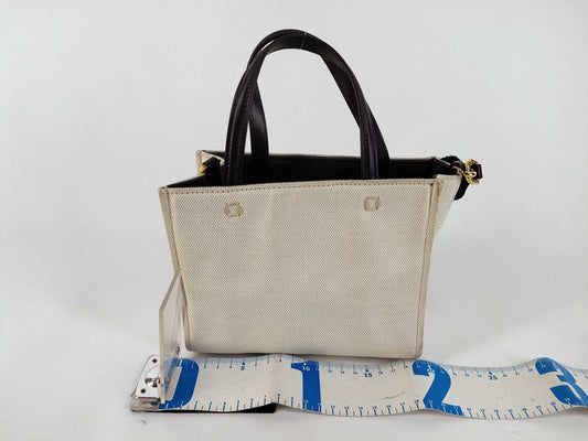 GIVENCHY ジバンシィ ハンドバッグ Gトートミニ ベージュ×ブラック系 キャンバス×レザー レディース 2WAY ショルダーバッグ トートバッグ 美品