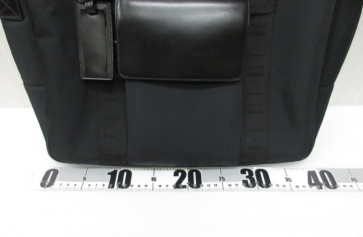 dunhill ダンヒル ビジネスバッグ トラベラーズ LC6030A ブラック系 ナイロン レザー メンズ 2WAY ショルダーバッグ シルバー金具