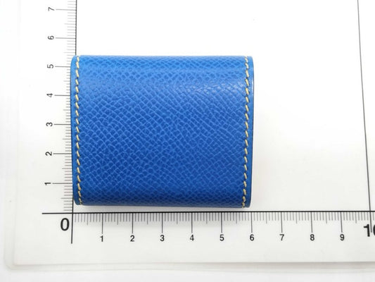 HERMES エルメス ポストイットケース アラジフ ブルー系 レザー ユニセックス ゴールド金具 美品