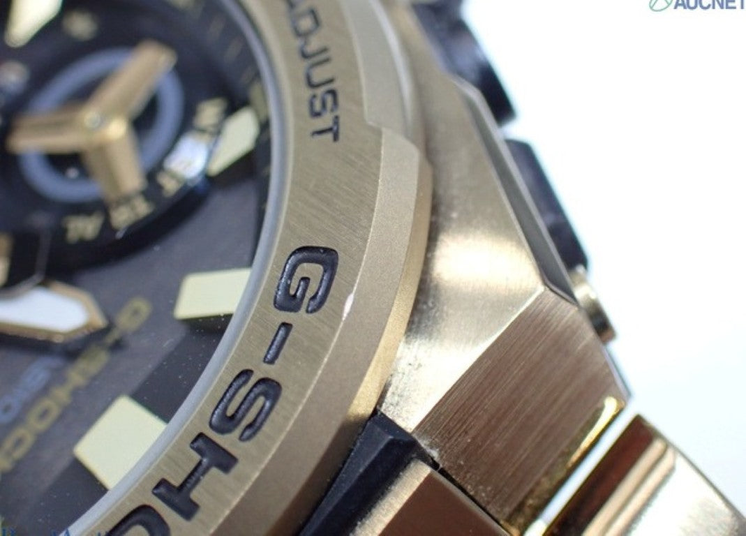 CASIO カシオ 時計 G-SHOCK G-STEEL GST-B500 Series GST-B500GD-9AJF ブラック ゴールド系 樹脂/ステンレススチール メンズ アナデジ 美品