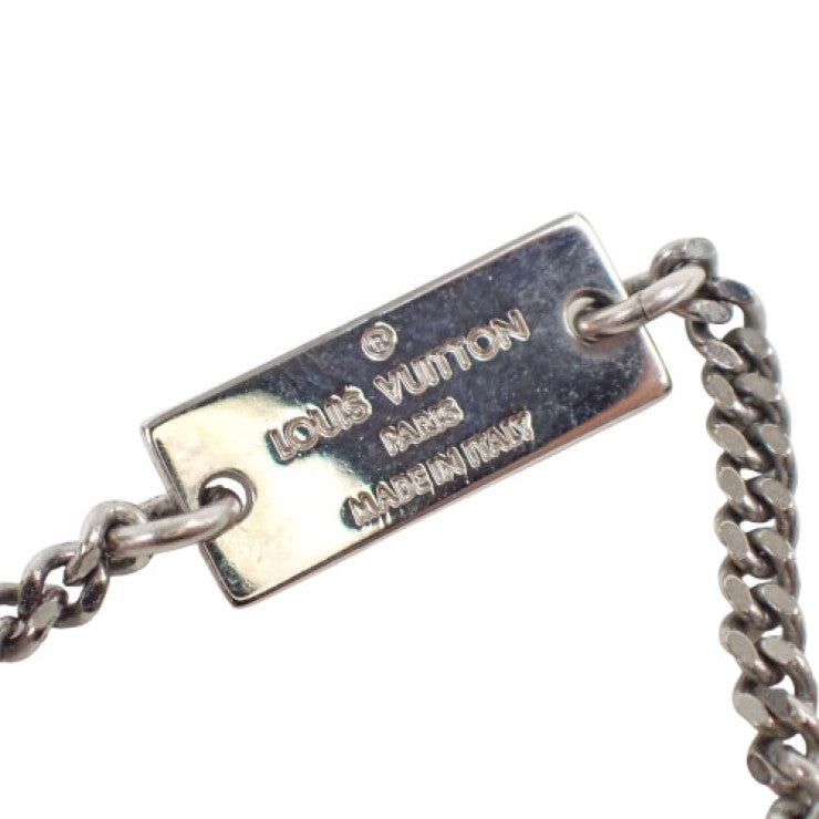 LOUIS VUITTON ルイヴィトン ペンダント ネックレス VVV M00050 シルバー メタル メンズ トリプルV 美品