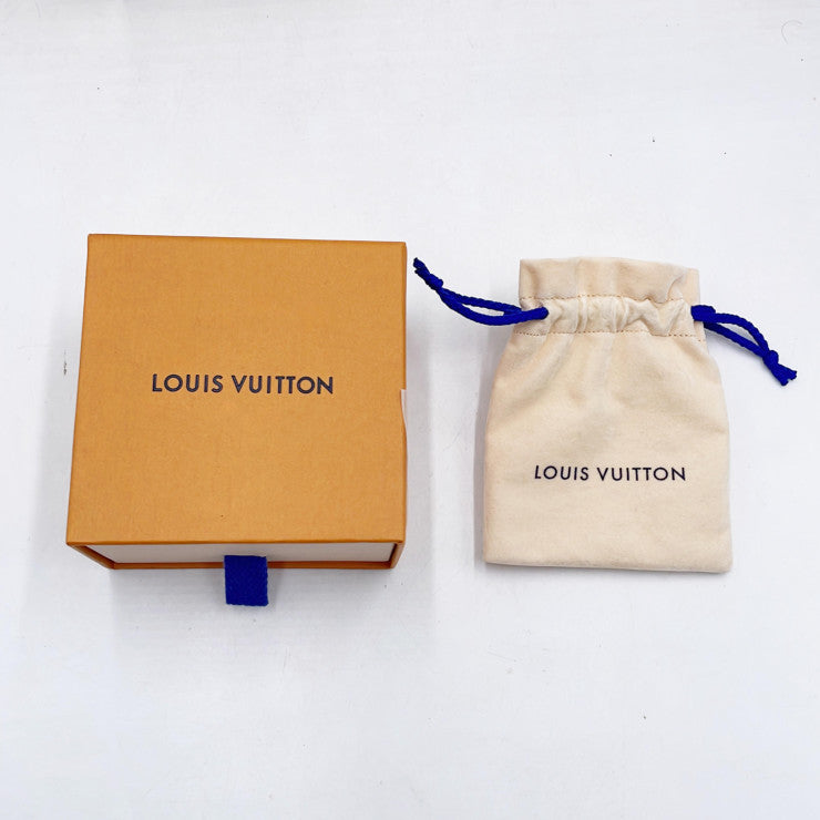 LOUIS VUITTON ルイヴィトン ネックレス ペンダント LVキャッチ M80184 ゴールド×シルバー メタル ラインストーン ユニセックス 美品