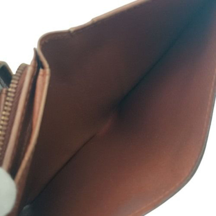 LOUIS VUITTON ルイヴィトン 二つ折り財布 モノグラム ポルトフォイユ トレゾール M61736 ブラウン系 PVC レザー レディース