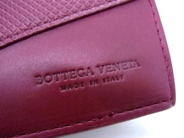 BOTTEGA VENETA ボッテガヴェネタ 二つ折り財布 マルコポーロ 575869 ボルドー系 レザー メンズ 超美品
