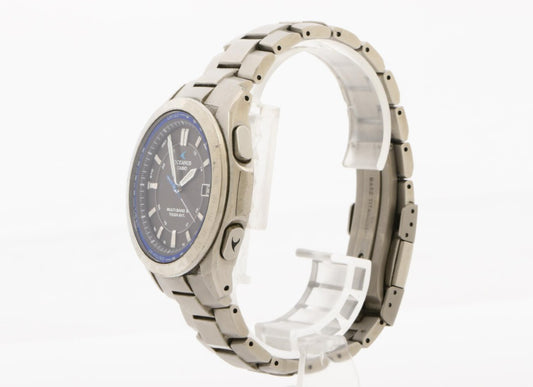 CASIO カシオ 腕時計 OCEANUS オシアナス OCW-T100 ブラック シルバー系 チタニウム メンズ アナログ 美品