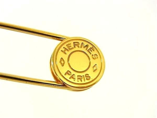 HERMES エルメス ブローチ セリエ ゴールド系 メタル レディース 美品