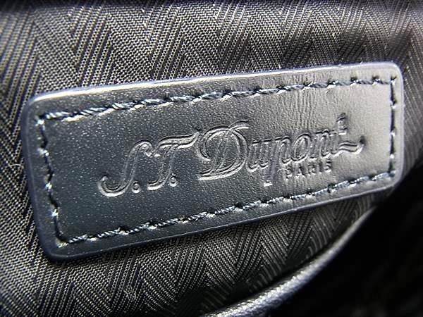 S.T.Dupont エステーデュポン リュック ネイビー系 レザー メンズ バックパック シルバー金具 美品