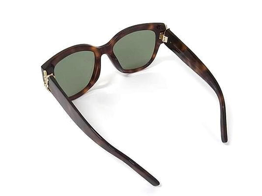 SAINT LAURENT サンローラン サングラス SL M95/F クリアブラウン系×レンズ クリアグリーン系 プラスチック ユニセックス べっ甲調 美品