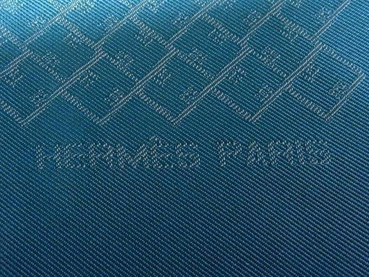 HERMES エルメス ハンカチーフ ポケットチーフ 498993T07 ライトブルー シルク100% ユニセックス 新古未使用展示品