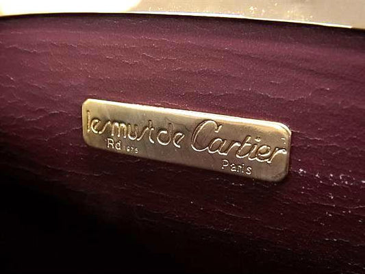 Cartier カルティエ ショルダーバッグ マストライン ボルドー レザー レディース ゴールド金具