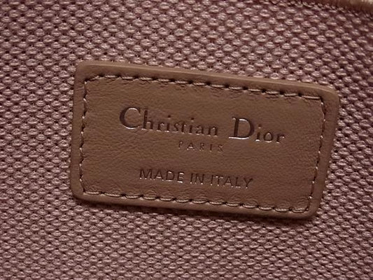 ChristianDior クリスチャンディオール バニティバッグ カナージュ ピンク キャンバス レディース シルバー金具 美品