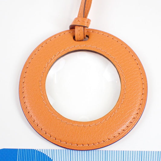 HERMES エルメス ネックレス イン ザ ポケット オレンジ系 シェーブル ユニセックス ルーペ ペンダント 美品