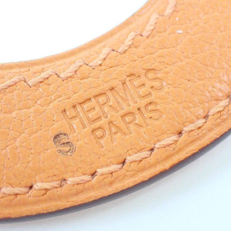 HERMES エルメス ネックレス イン ザ ポケット オレンジ系 シェーブル ユニセックス ルーペ ペンダント 美品