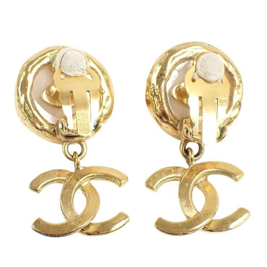 CHANEL シャネル イヤリング ココマーク ゴールド GP×フェイクパール レディース パール