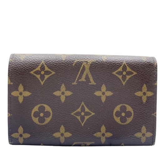 LOUIS VUITTON ルイヴィトン 財布 モノグラム ポルトモネビエ・トレゾール M61730 ブラウン モノグラム レディース 二つ折り財布 美品