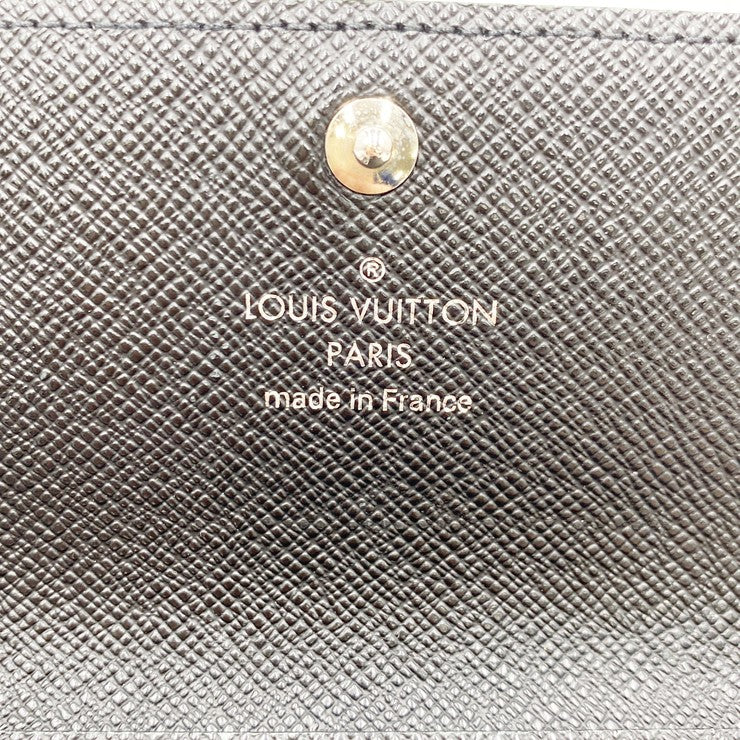 LOUIS VUITTON ルイヴィトン キーケース グラフィット ポルトクレ・ヴォワテュール N63139 ブラック系 ダミエ グラフィット メンズ 3連 美品