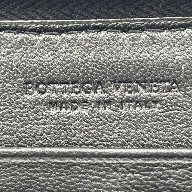 BOTTEGA VENETA ボッテガヴェネタ 財布 イントレチャート ブラック スティングレイ×ラムスキン ユニセックス ラウンドファスナー長財布 美品