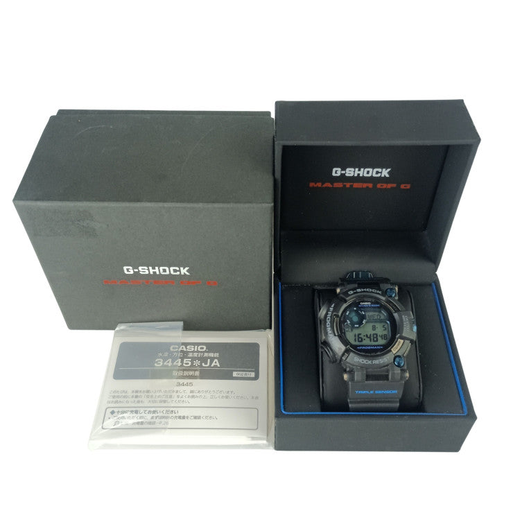 CASIO カシオ 時計 G-SHOCK MASTER OF G - SEA FROGMAN GWF-D1000B-1JF ブラック系 ステンレススチール/樹脂 カーボンファイバーインサートバンド メンズ ソーラー電波 美品