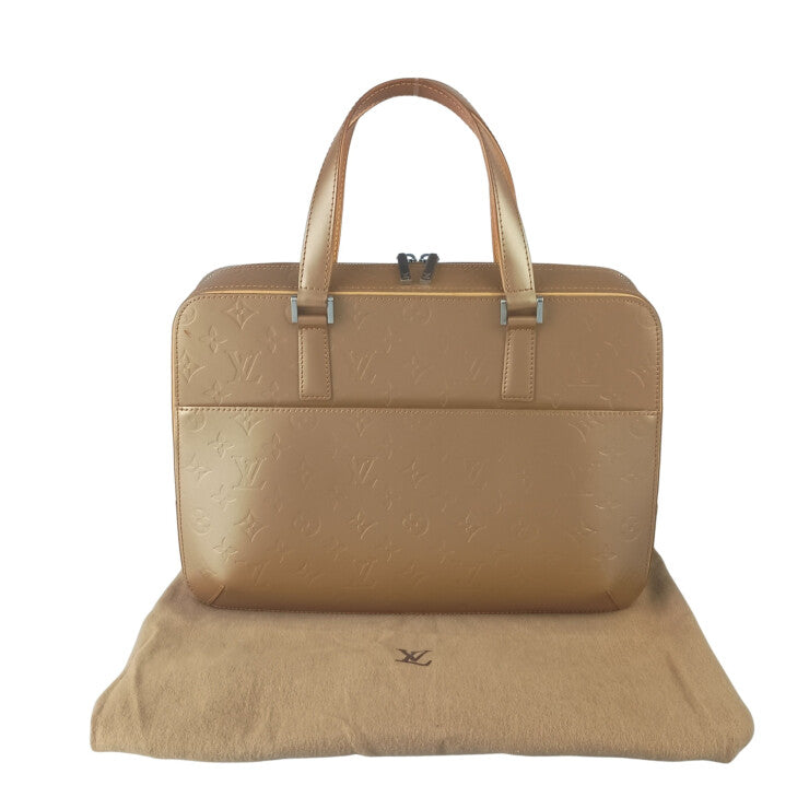 LOUIS VUITTON ルイヴィトン ハンドバッグ モノグラム マット マルデン M55137 アンブレ系 レザー ユニセックス ビジネスバッグ シルバー金具 美品