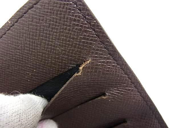 LOUIS VUITTON ルイヴィトン 長財布 ポルトバルールカルトクレディ N61823 エベヌ(ブラウン)系 ダミエ メンズ 二つ折り 美品