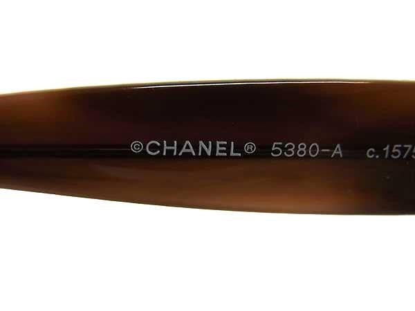 CHANEL シャネル サングラス ココマーク 5380-A クリアブラウン系×レンズ クリアゴールド系 プラスチック ユニセックス べっ甲調 ミラーレンズ 美品