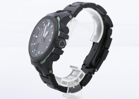 CASIO カシオ 時計 PRO TREK プロトレック クライマーライン PRW-6100FC-1JF ブラック系 ステンレス 樹脂 メンズ アナデジ 美品