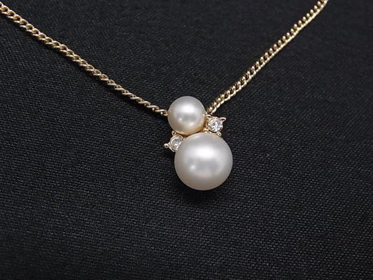 Christian Dior ディオール ネックレス ゴールド系 メタル フェイクパール ラインストーン レディース 超美品