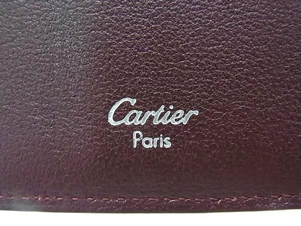 Cartier カルティエ 長財布 カボション ドゥ カルティエ L3000583 ブラック系 レザー メンズ シルバー金具 札入れ 美品