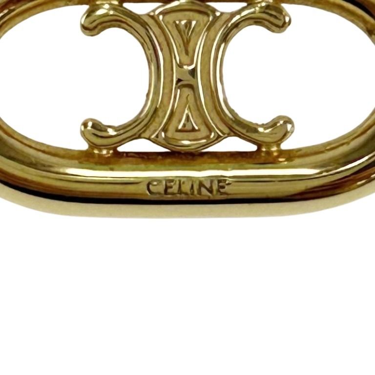 CELINE セリーヌ ネックレス トリオンフ 46S896BRA ゴールド系 メタル レディース 美品