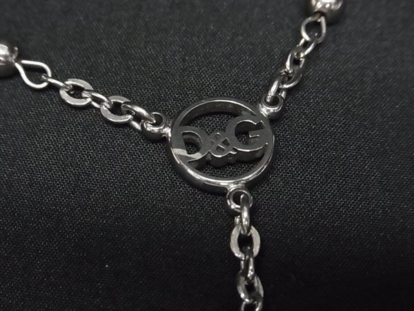 DOLCE&GABBANA ドルチェ&ガッバーナ ネックレス ロザリオ 105V シルバー メタル メンズ D&G 美品