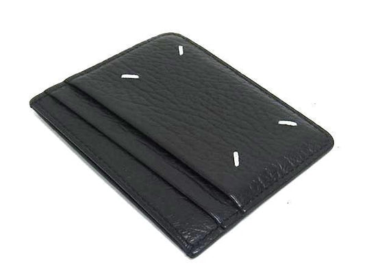 Maison Margiela メゾンマルジェラ カードケース 4ステッチ ブラック系 レザー ユニセックス 美品