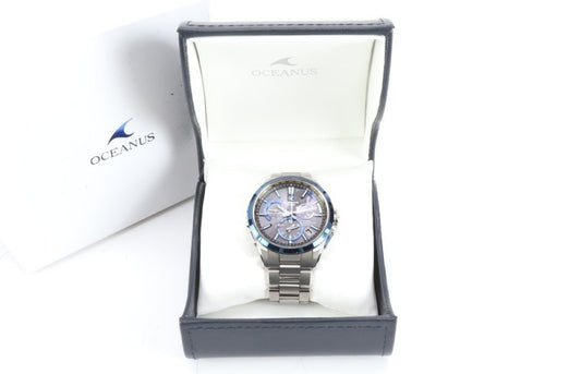 CASIO カシオ 時計 OCEANUS オシアナス OCWG1100TGー1AJF ブラック ブルー シルバー チタン メンズ アナログ