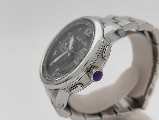 Paul Smith ポールスミス 腕時計 ノッティンガム YA40 S050804HST ブルー系文字盤 シルバー ステンレス メンズ クロノグラフ 美品